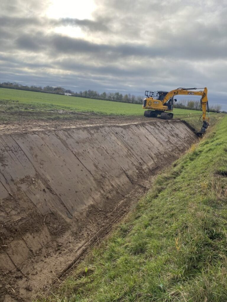 watercourse contruction and maintenance in progress