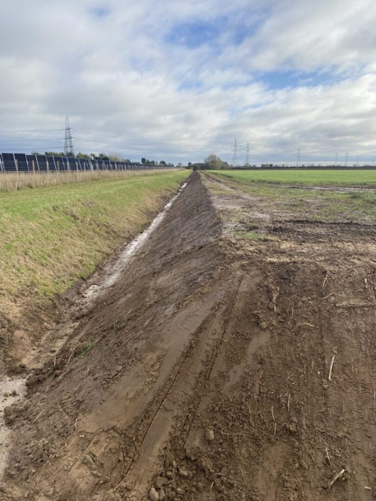 watercourse construction in progress