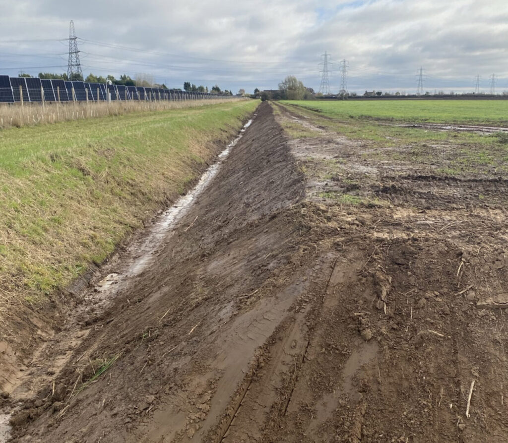 farmland with watercourse construction service i. progress