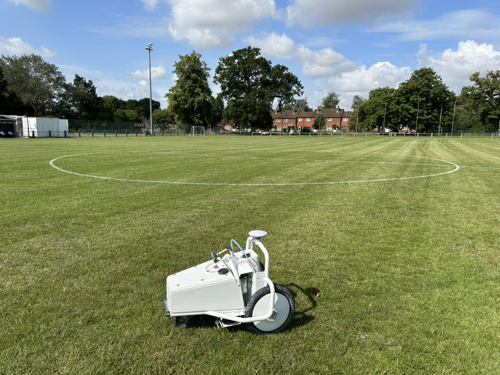 field marker on sports pitch