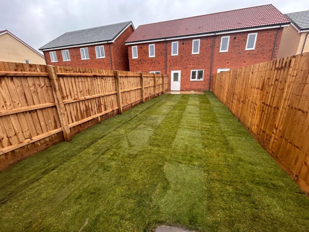 back garden large area turfing service