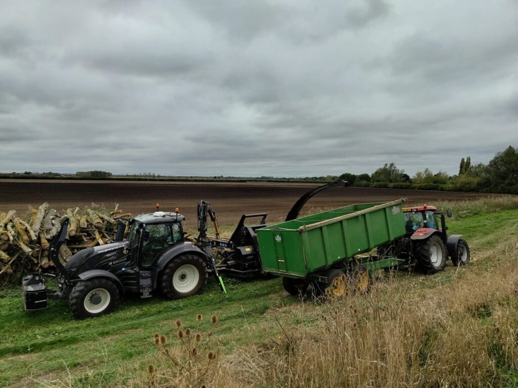 wood chipping & forestry service on land
