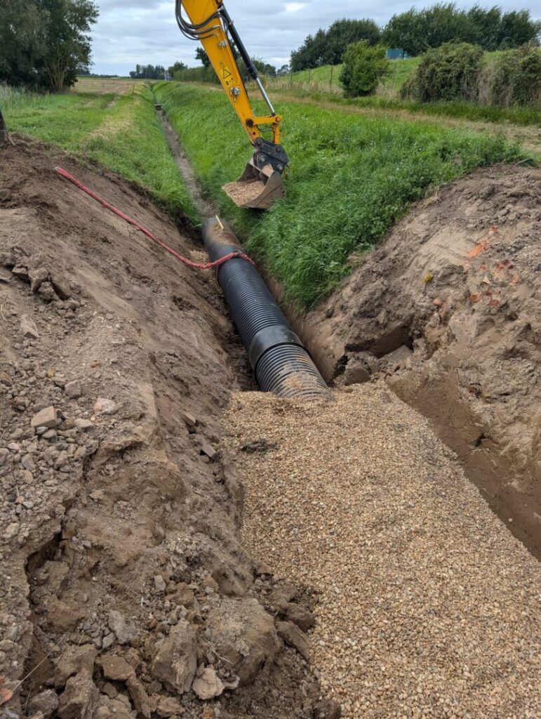 pipe water course construction