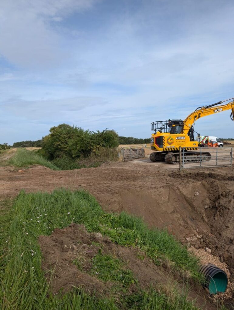 Farm track maintenance job site