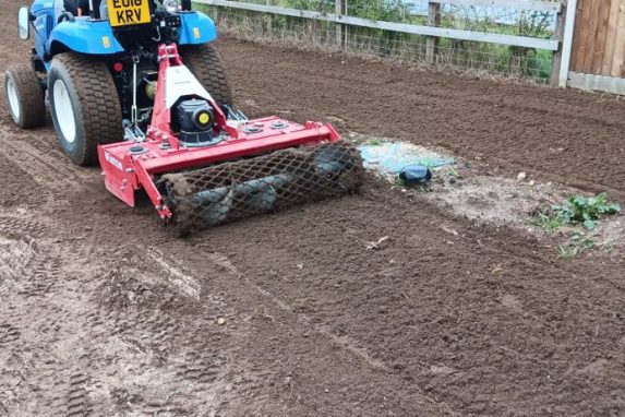 Ground prep with Tractor