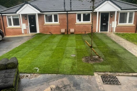 Turfing front garden